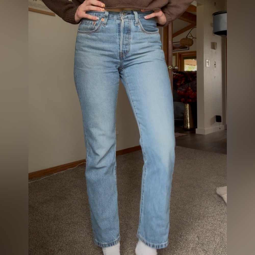 Signature by Levi Strauss Light Blue Straight Leg Jeans